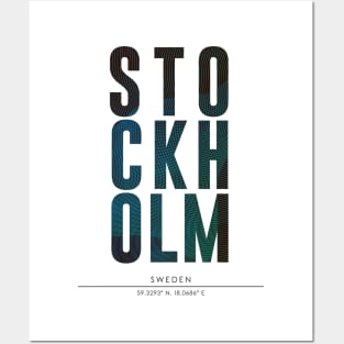 Stockholm city typography Posters and Art